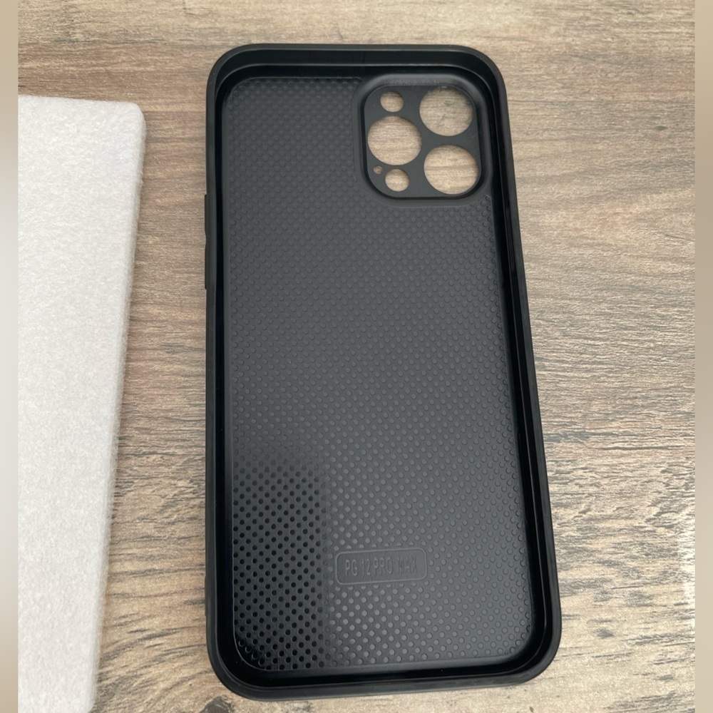 iPhone 12 Pro Max Black and Brown Checkered Phone Case. - Picture 2 of 3